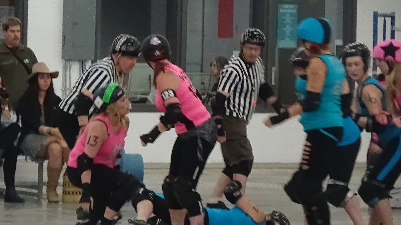 ROLLER DERBY --- GETTING PUMMELED AND BRUISED