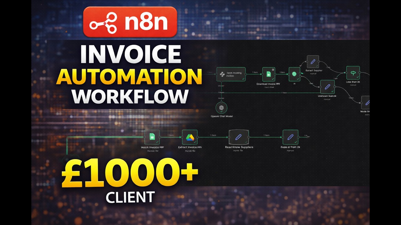This n8n Invoice Automation Got Me My First £1,000/mo Client (free workflow)