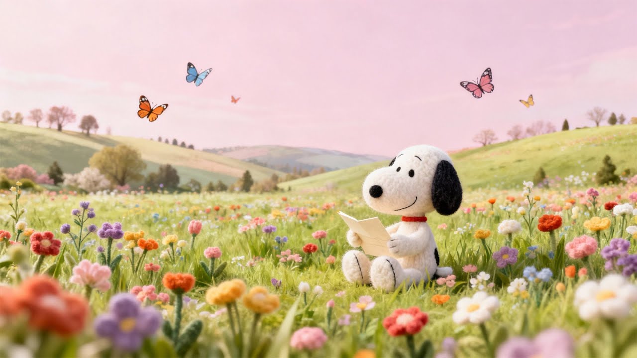 Spring Gentle Breeze with Snoopy 🌸 | Cozy Lofi for Peaceful Time and Joy