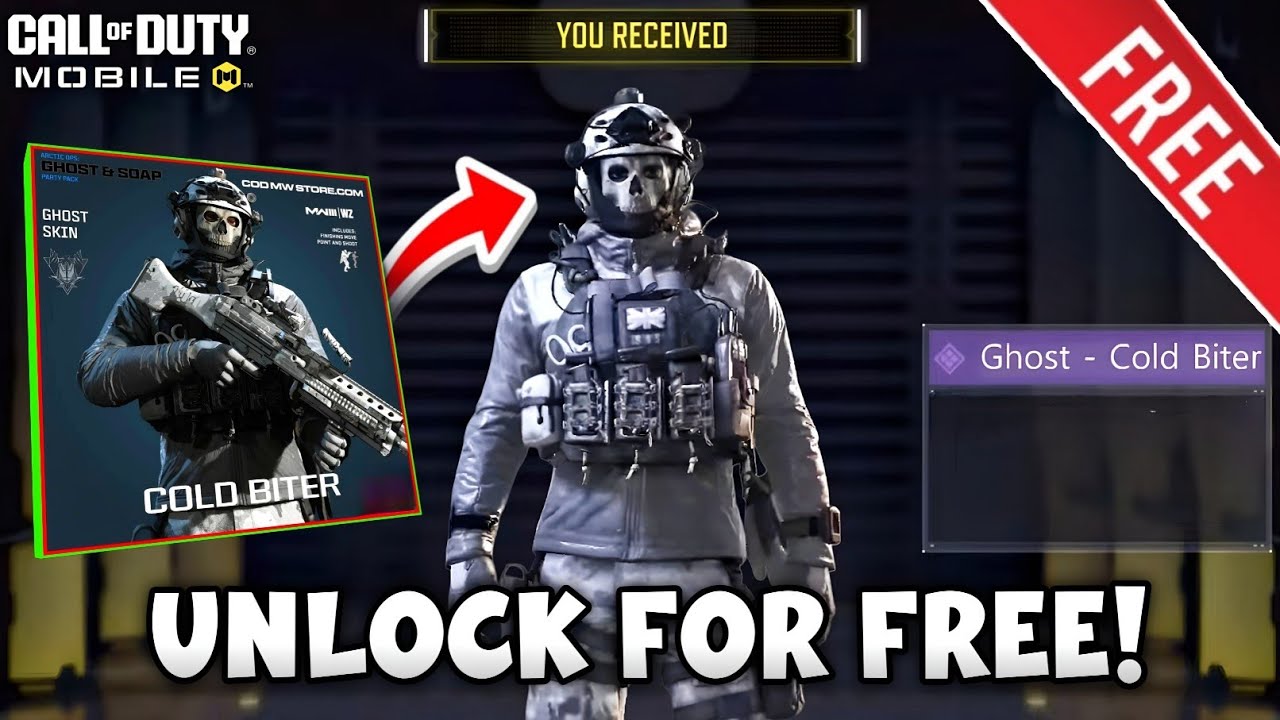 Claim Your FREE Ghost - Cold Biter Skin in CODM NOW!