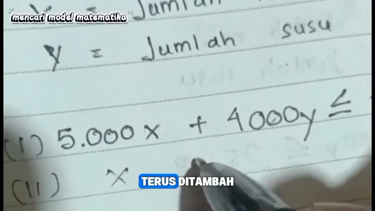 Tugas Memecahkan masalah dalam kehidupan sehari-hari dengan menggunakan rumus SPTLDV 