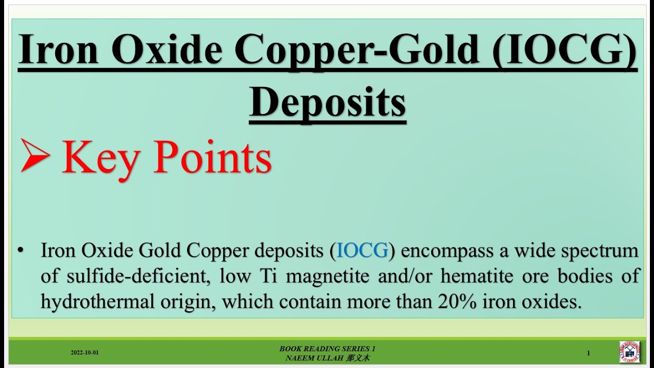 Keep Points IOCG Iron Oxide Copper Gold Deposits #education #geology Economic Geology