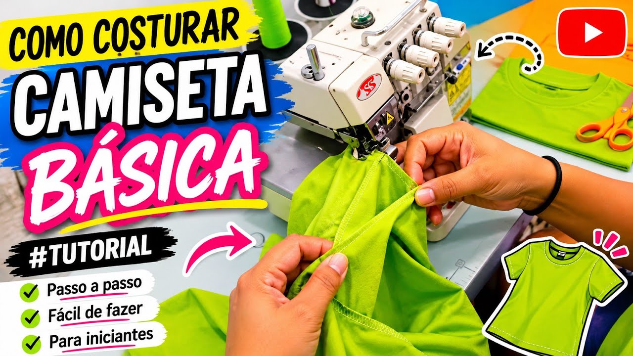 Como costurar camiseta básica #tutorial