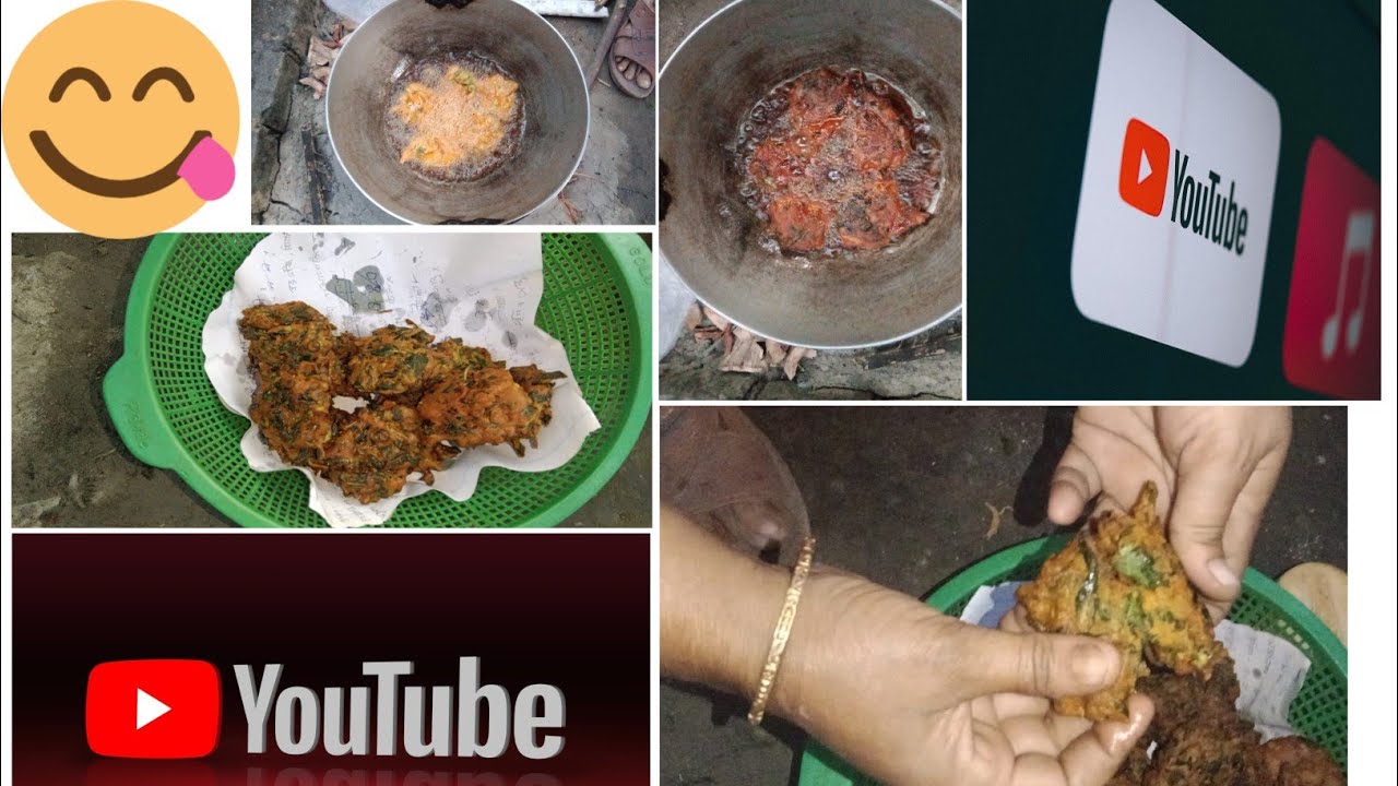 Piping hot pakorasEnhydra fluctuans|| গরম গরম হিনচে শাকের বড়া 