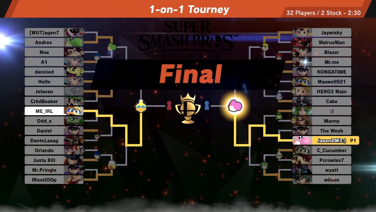 Super Smash Bros Ultimate Online Tourney!