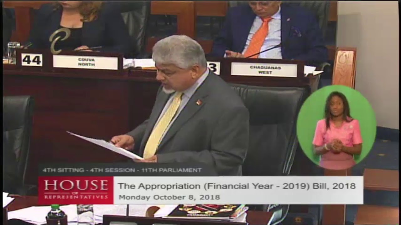 Clip 7 of 11   Dr  Bhoe Tewarie responds to Budget 2019 in Parliament on Oct 8 2018