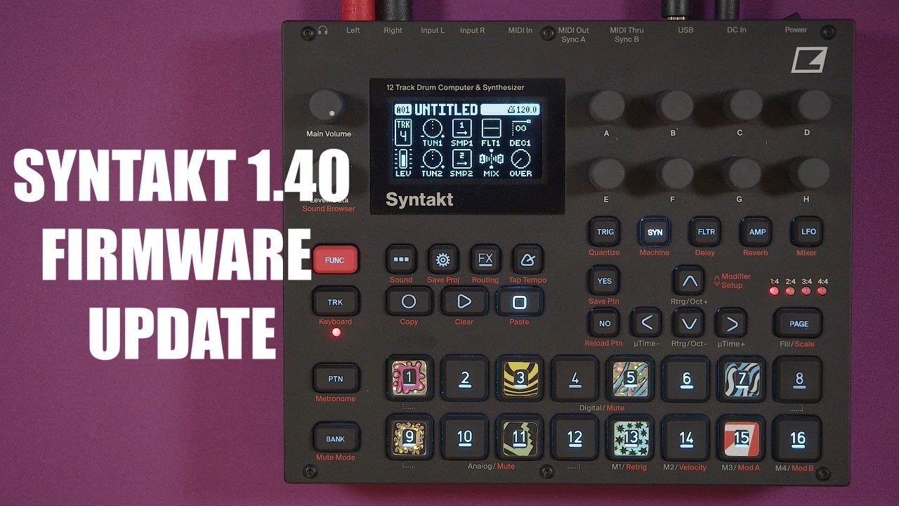 Syntakt 1.40: Discussing Twinshot Sample Machine, CTRL+ALL config and Prep Mutes