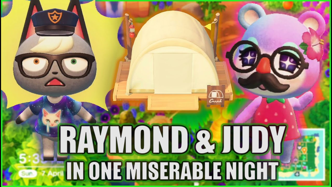THE NIGHT I GOT RAYMOND AND JUDY | ACNH Campsite Method