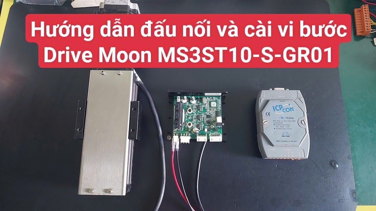 Drive Moon MS3ST10-S-GR01 đấu nối và cài vi bước thế nào?