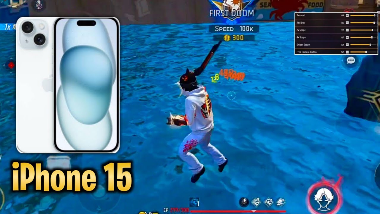 iPhone 15 Free fire Sensitivity Setting 2025 🔥