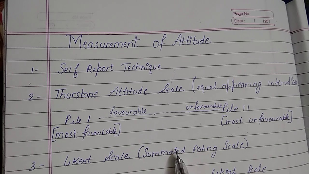 Measurement of attitude- attitude