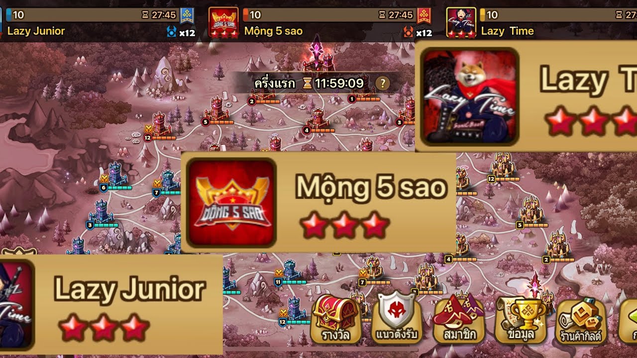 Siege War G3 (Season 16) : Lazy Junior VS Mông 5 sao VS Lazy Time (Summoners War)