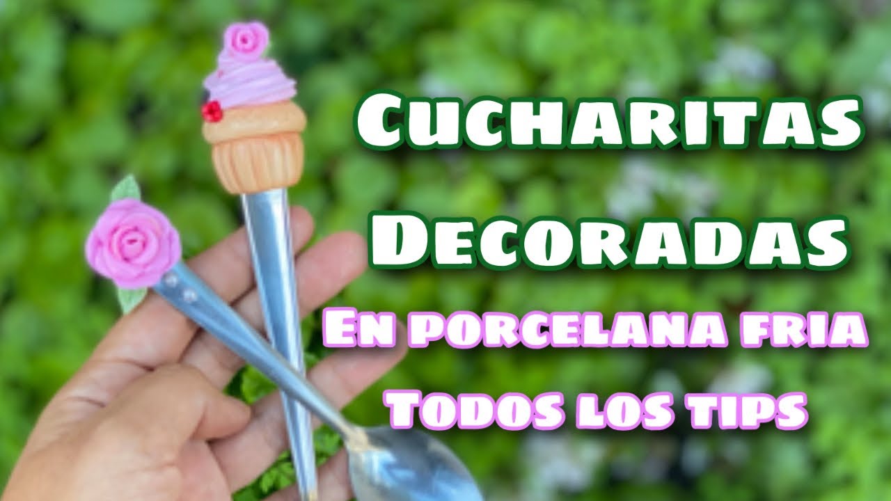 COMO DECORAR CUCHARITAS CON PORCELANA FRIA - IMPERMEABILIZACION - TODOS LOS TIPS - DIA DE LA MADRE