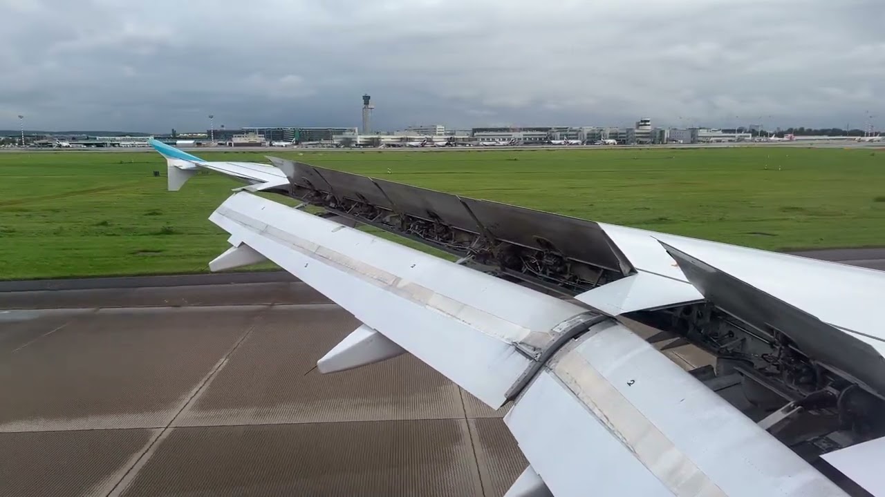 Eurowings A319 windy landing Düsseldorf
