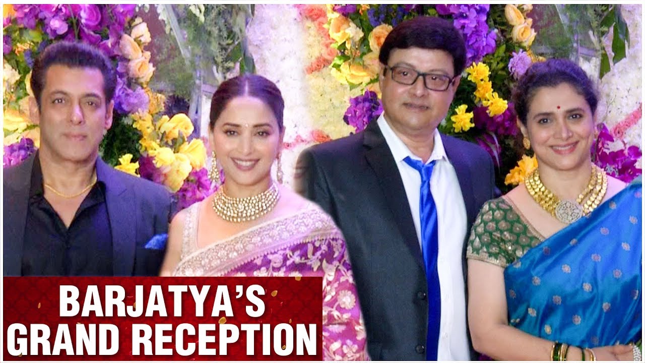 MARATHI CELEBRITIES At Sooraj Barjatya's SON Devaansh Barjatya WEDDING RECEPTION | Sachin-Supriya