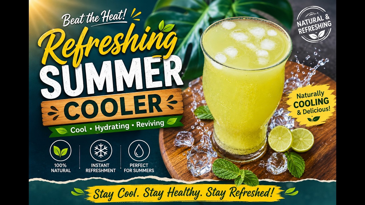 Refreshing & Nourishing Summer Cooler | Natural Instant Cooling Drink for Hot Days ☀️