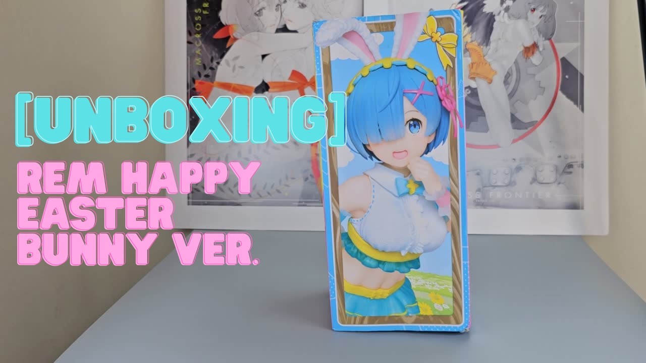Unboxing Rem Happy Easter Bunny Ver   Taito Precious Figure