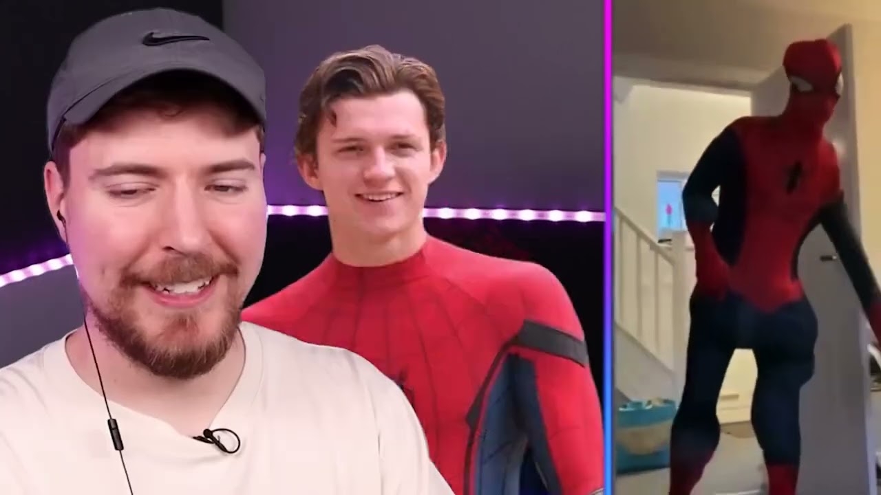 @MrBeast Reacts on Spider man 