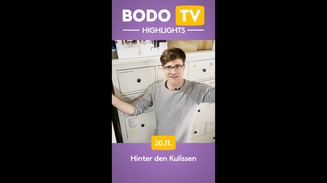 Bodo TV - Heute: Hinter den Kulissen - #shorts #bodowartke #bodotv