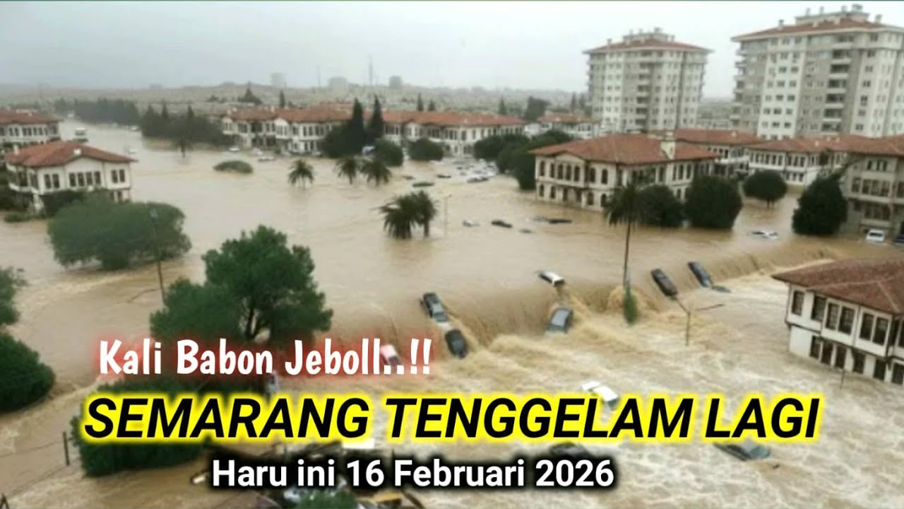 SEMARANG LUMPUH...!! BANJIR PARAH,KALI BABON MELUAP