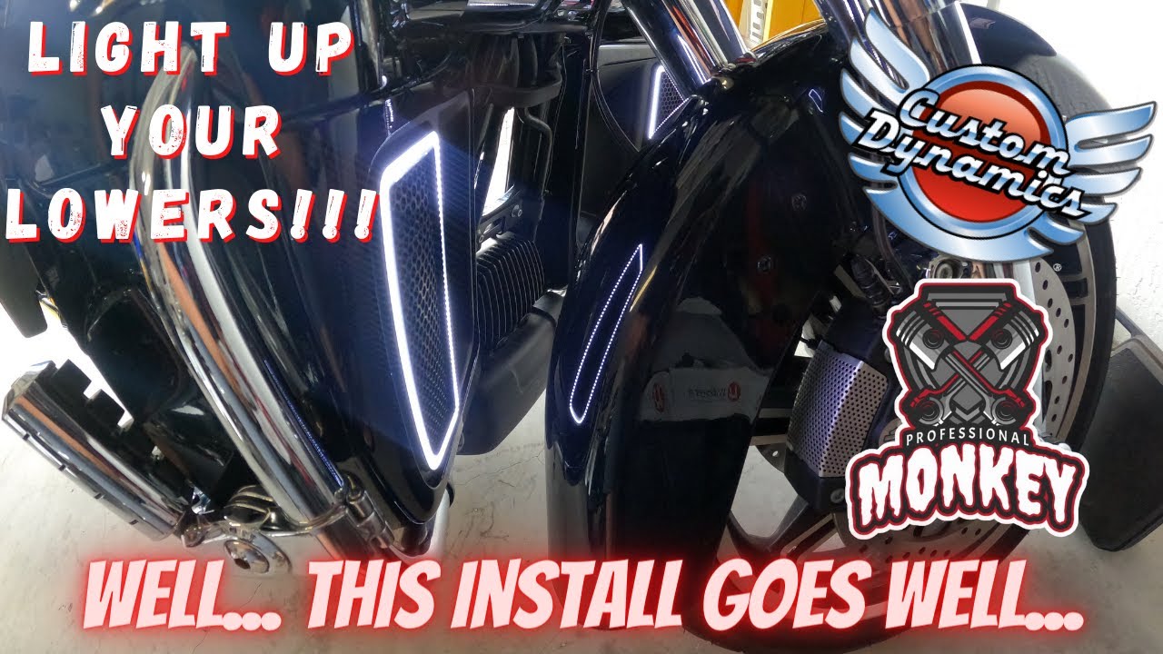 Lightin' up your lowers! Custom Dynamics lower fairing lights!!!