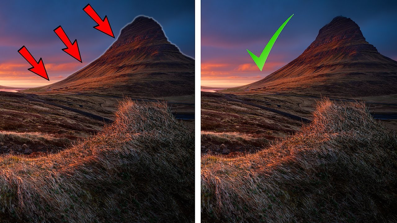 Простое исправление ореолов на краях в Photoshop