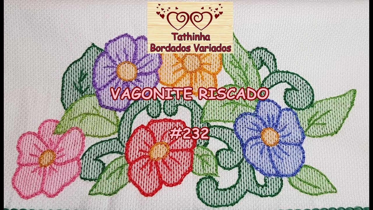 *232* VAGONITE RISCADO *VERSÃO DESTRO* Tathinha Bordados Variados