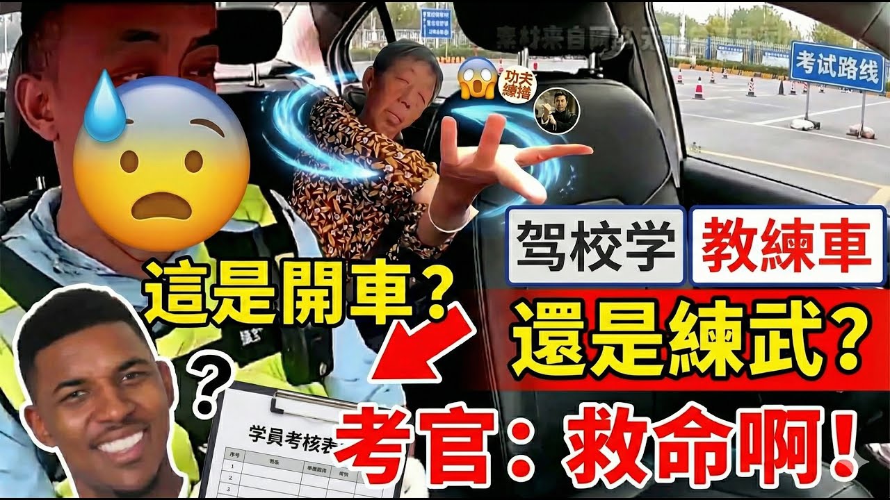 史上最狂駕訓班！大媽「詠春拳」開車，考官當場嚇哭？盤點8大考照名場面 #搞笑 #駕訓班 #考駕照 #馬路三寶 #學車