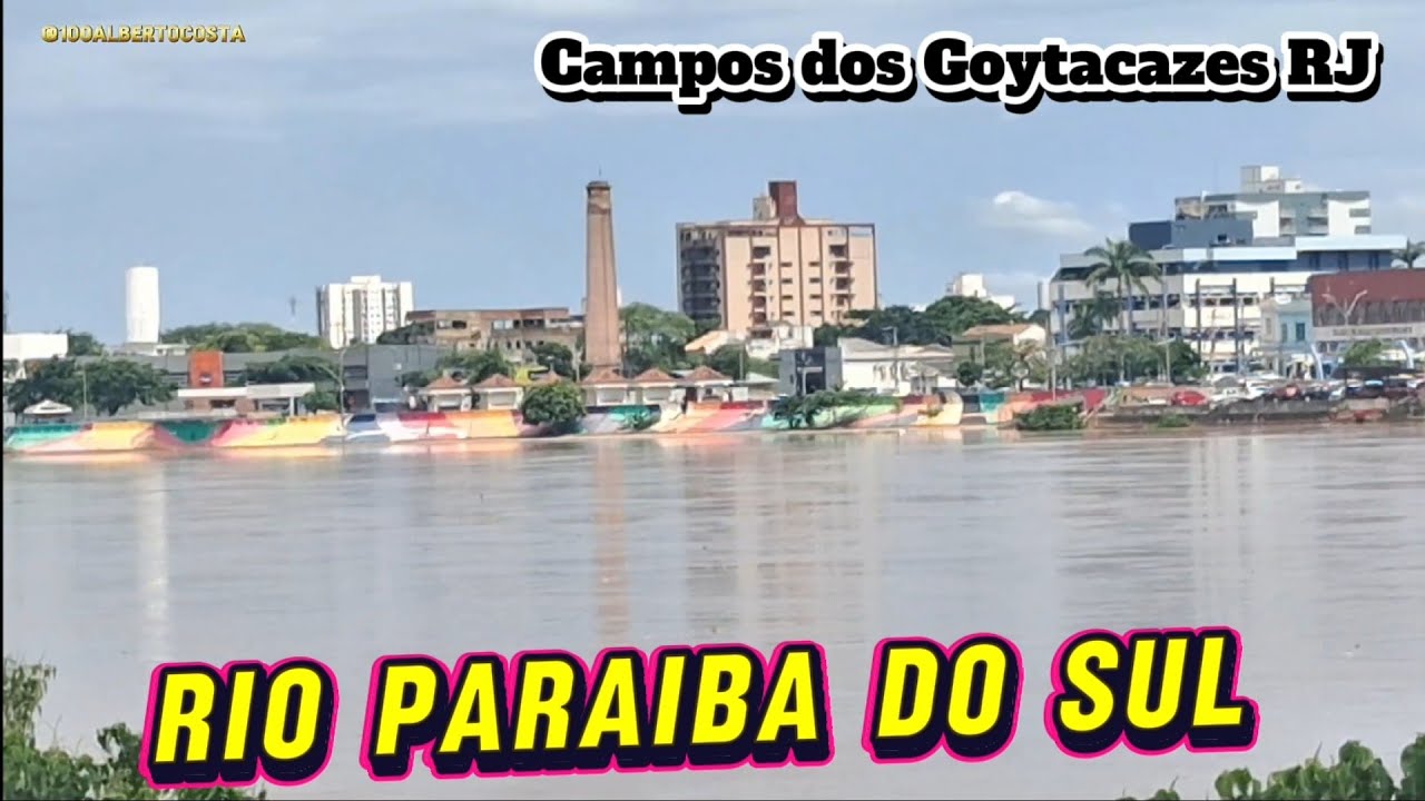 Nível d'água no Rio paraiba do sul sobe em Campos RJ 