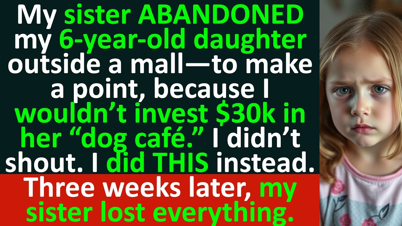 My sister left my 6-year-old ALONE outside a mall in protest of dogs not being allowed inside...
