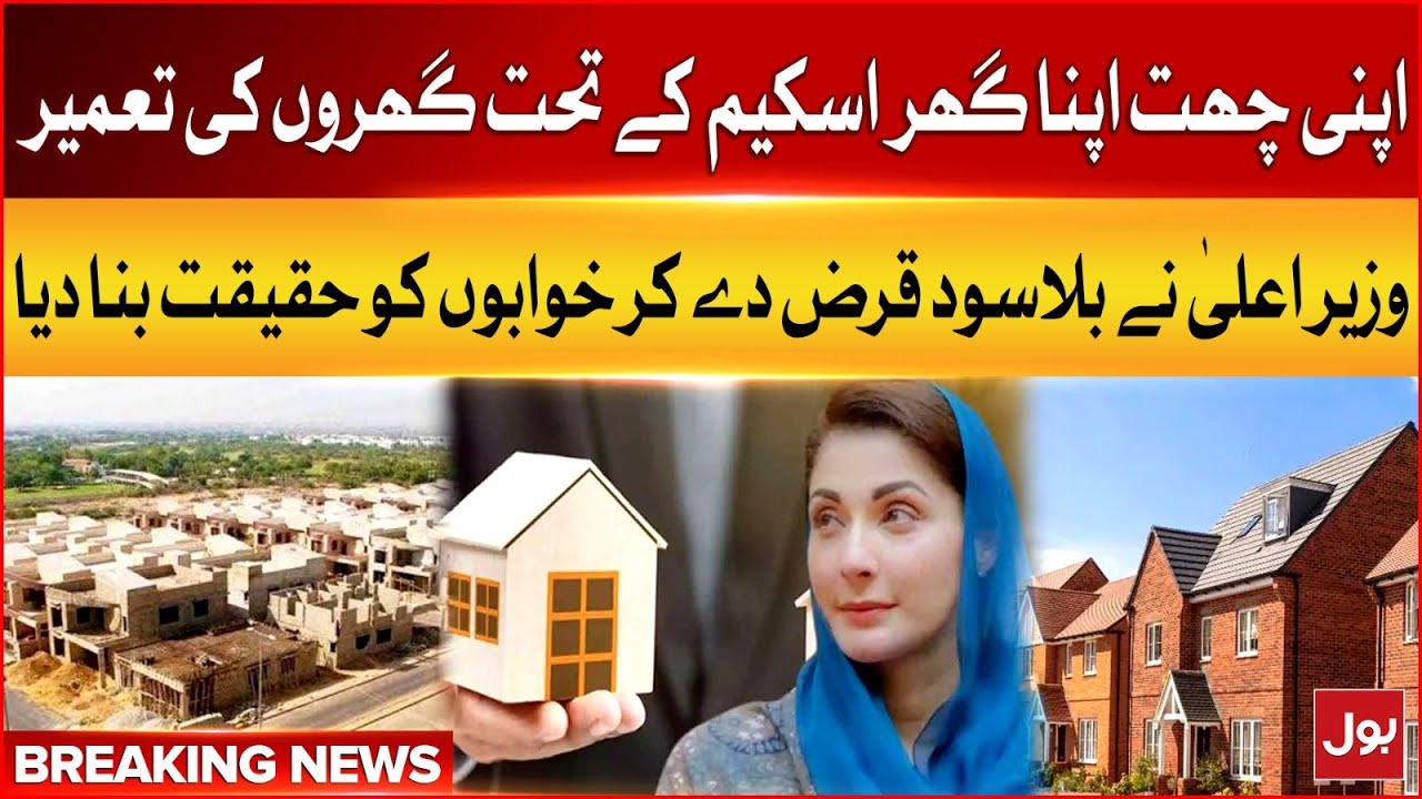 Interest-Free Loans by CM Maryam Nawaz | Apni Chat Apna Ghar Scheme | Breaking News