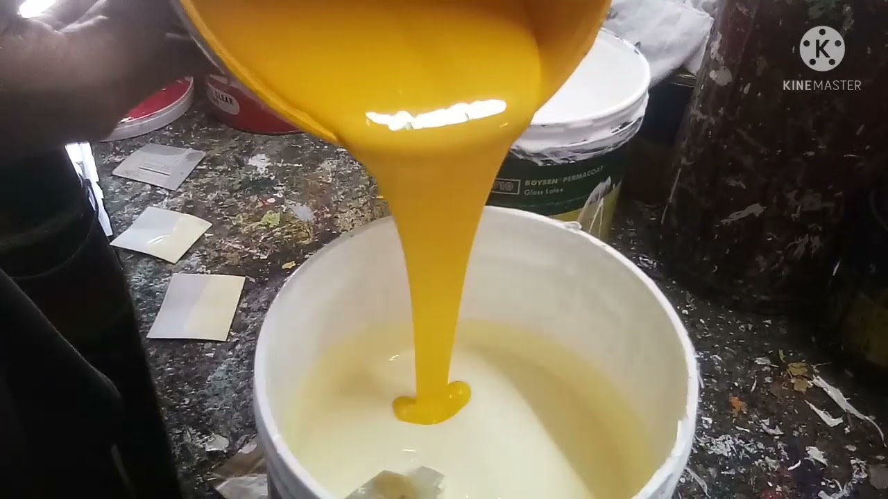 Light yellow/Margie/flesh/milk/ mixing color combination #housepaint #latexpaint #ml3b