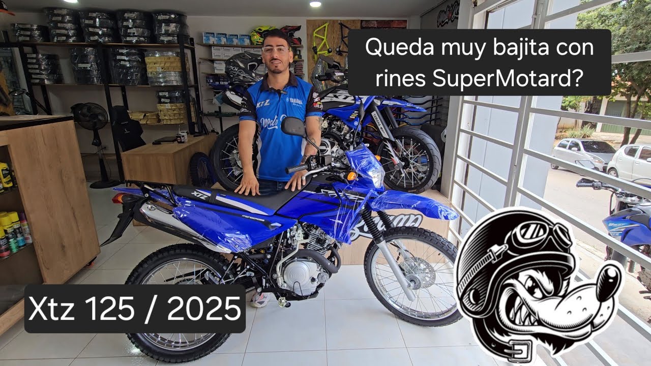 Que tan Bajita queda la moto Yamaha Xtz 125 con rines de 17 pulgadas?