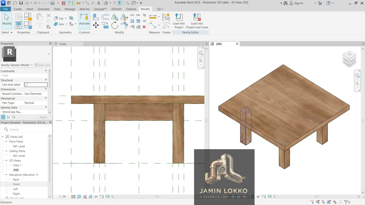 “Dynamic Parametric Table in Revit 2025 – Automate Your BIM Workflow