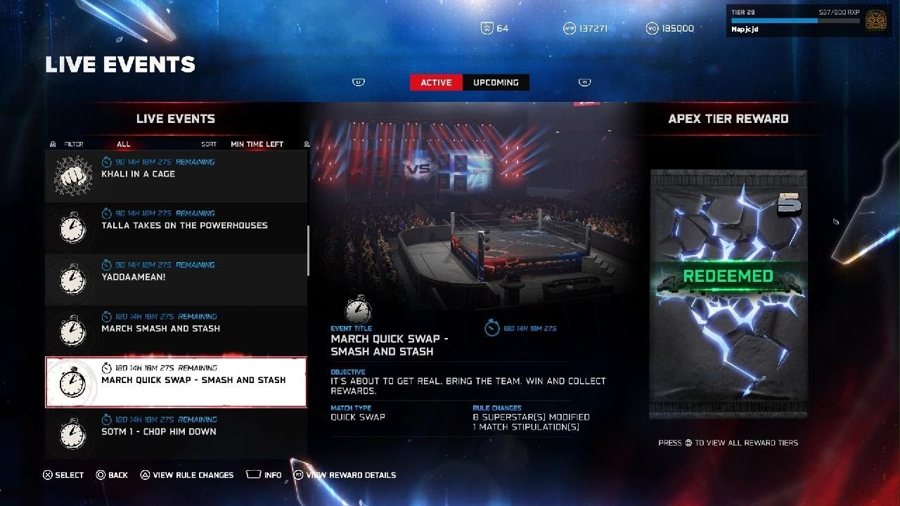 WWE 2K26 March Quick Swap - Smash And Stash MyFACTION Live Event Wins #2-5