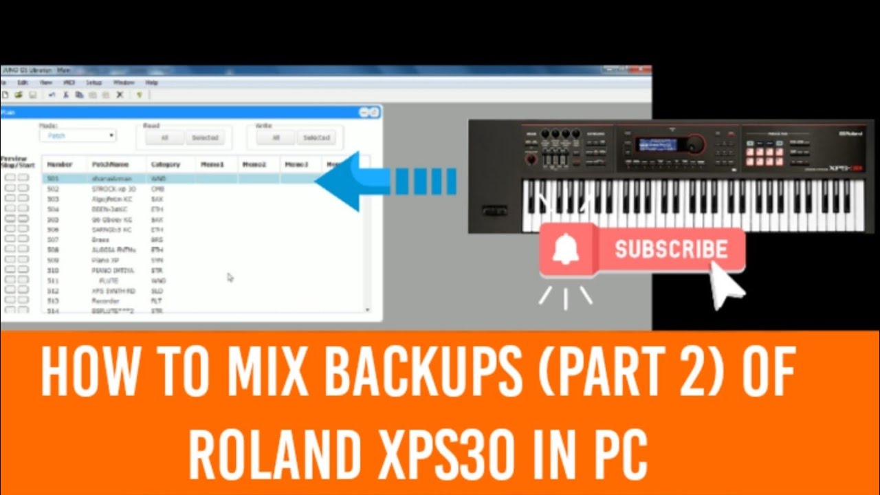 HOW TO MIX DIFFERENT BACKUPS OF ROLAND XPS10 AND XPS30 IN PC (PART-2)