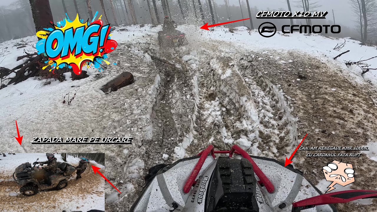💥Am rupt cardanul la CanAM partea 2 💥 M-a tractat cu Cfmoto x10 Mud Version ❌#atv #bogdanatvvlog