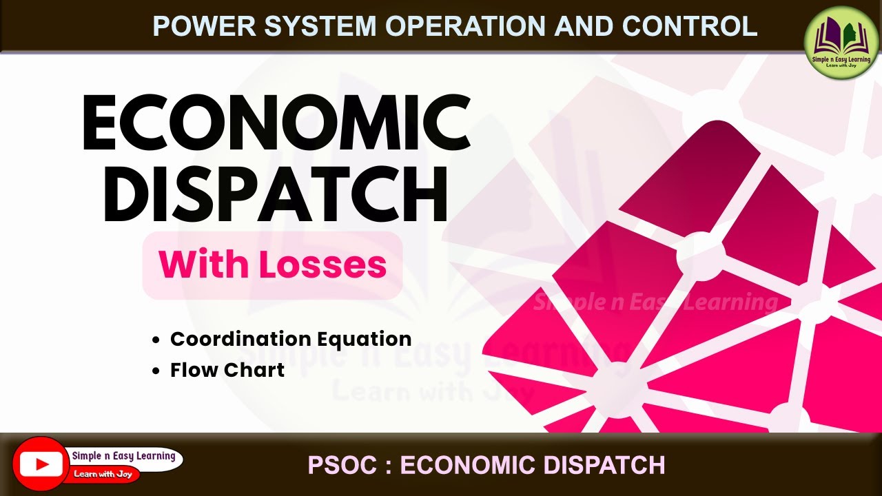 Economic Dispatch with Losses | ED | Power system operation and control l PSOC