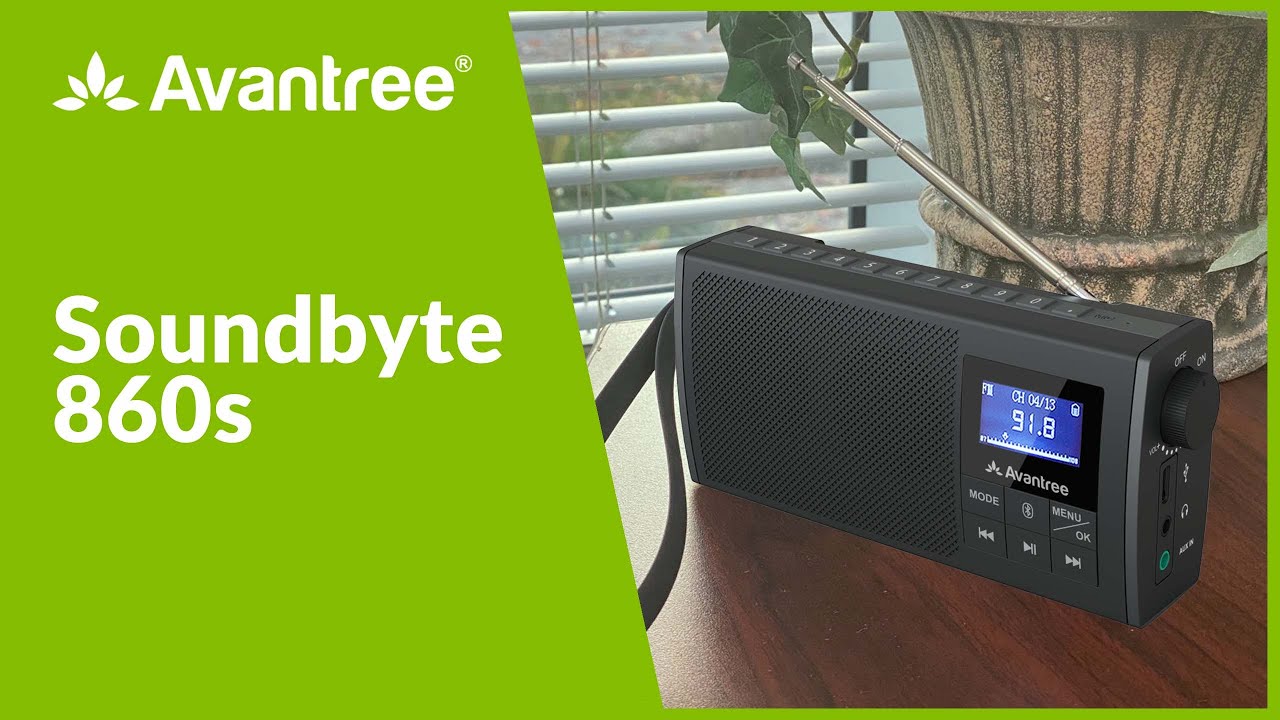 Portable 3-in-1 FM Radio with Bluetooth Speaker & SD Card MP3 Player - Soundbyte 860s
