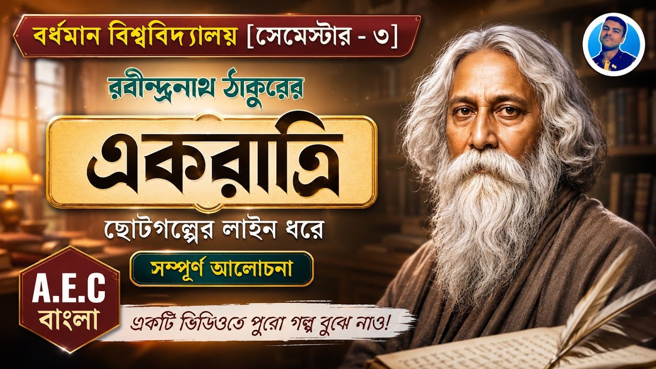 রবীন্দ্রনাথ ঠাকুর - 'একরাত্রি' (Akratri) গল্প পাঠ ও আলোচনা [B.U 3rd Sem AEC Bengali Class] Jit Sir