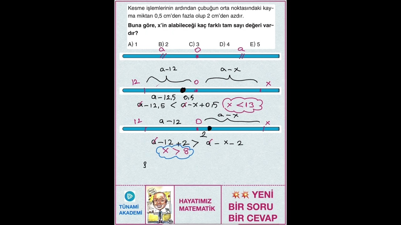SAYI KÜMELERİ VE ARALIK KAVRAMI - BİLGİ SARMALI SAYFA 103 11. SORU - BİR SORU BİR CEVAP
