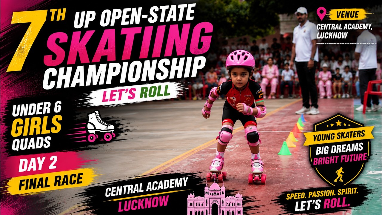Under 6 Girls QUADS | DAY 2 Final race | 7th UP Open-state Skating Championship | Central Academy