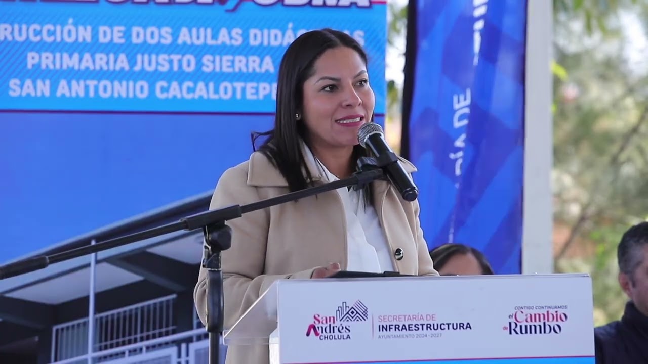 Lupita Cuautle sigue entregando obras de calidad para el desarrollo educativo en San Andrés Cholula