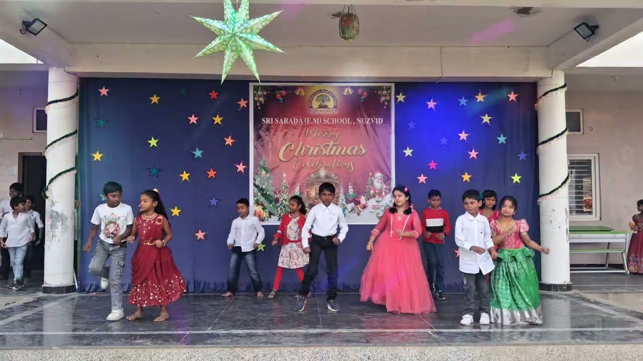 Sri SARADA (E.M) SCHOOL || CHRISTMAS CELEBRATIONS || KIDS DANCE|| CHRISTMAS TREE SONG||