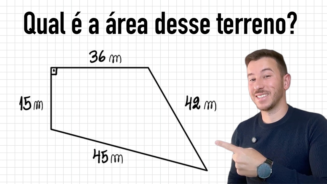 📏 Qual é a Área desse Terreno Irregular? | Questão Resolvida e Explicada
