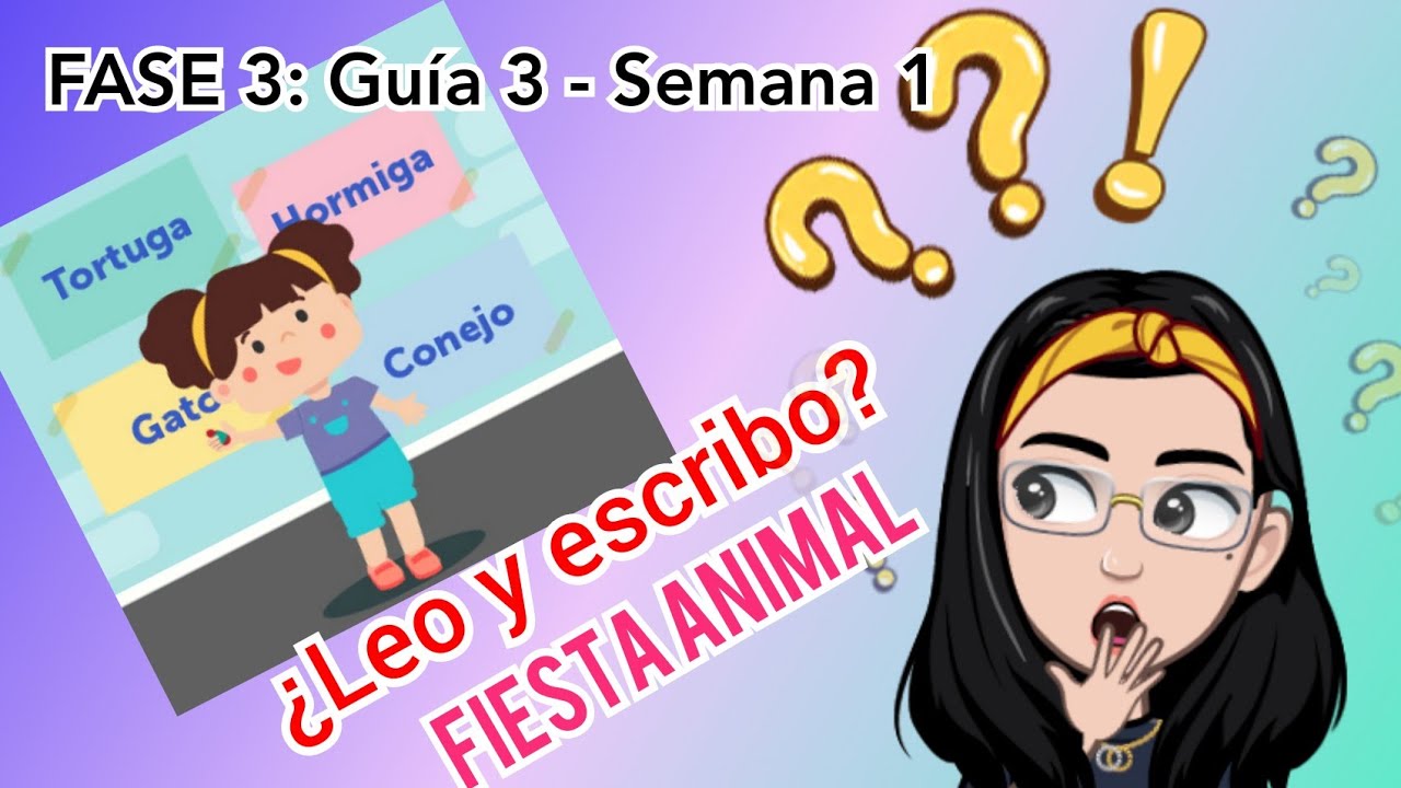 CLASE Virtual 20 - FIESTA ANIMAL - Palabras con dibujos