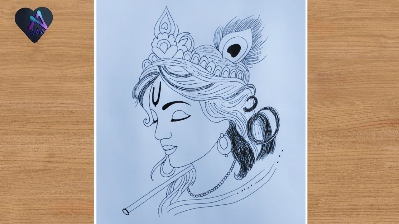 How to draw Krishna ji | Krishna ji drawing easy step by step | Krishna ji drawing tutorial 2026