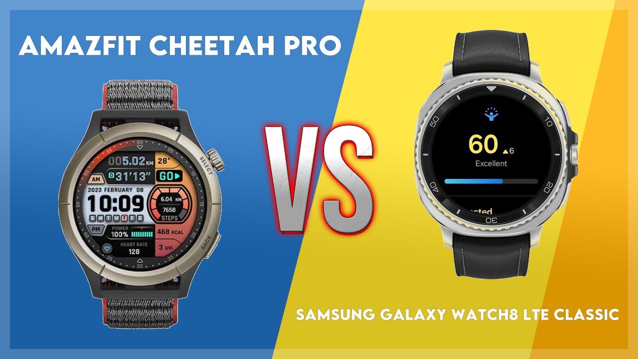 Amazfit Cheetah Pro vs Samsung Galaxy Watch8 LTE Classic Comparison