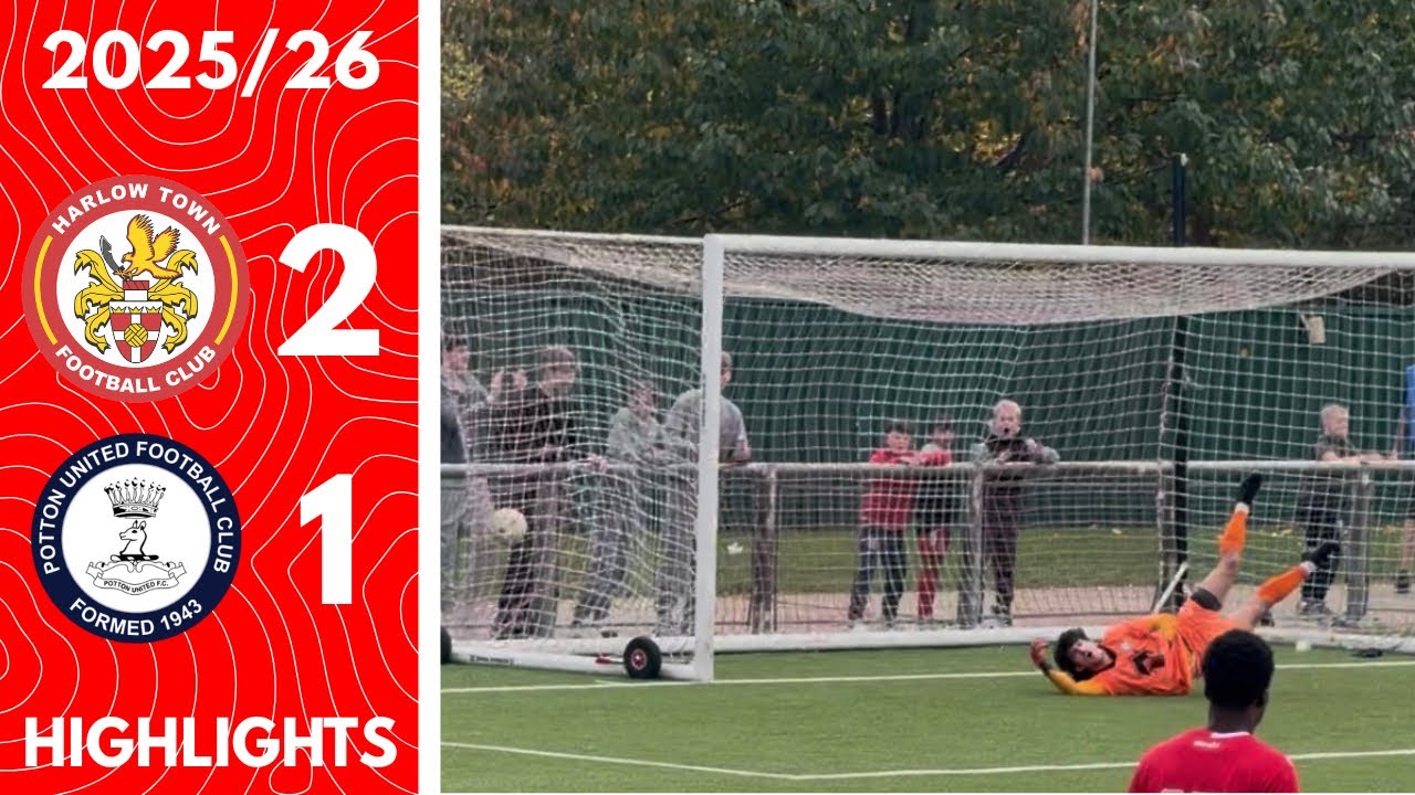 Hawks Squeeze Past Potton | Harlow Town 2-1 Potton United Highlights