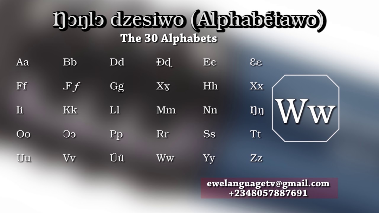 Ewe Language Alphabets